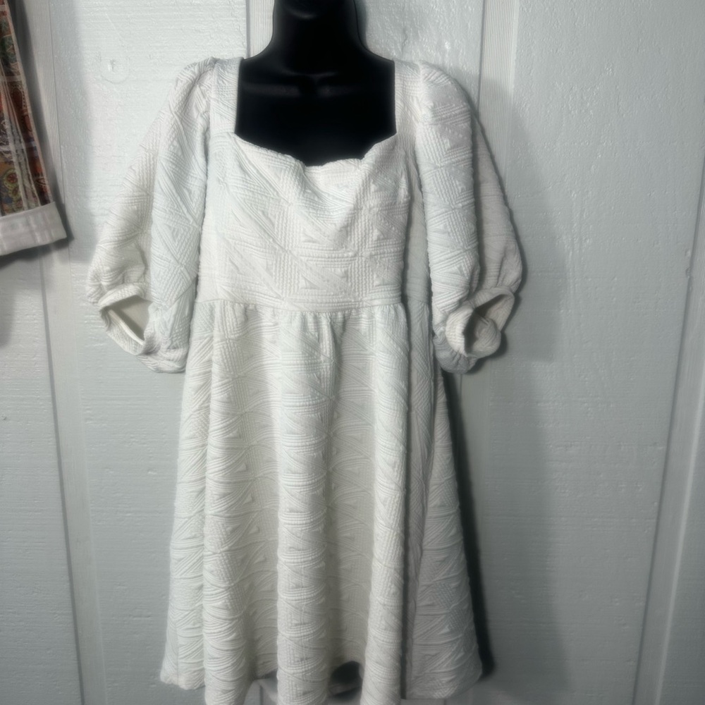 Free People Off White Short Sleeve Dress Size XL EUC